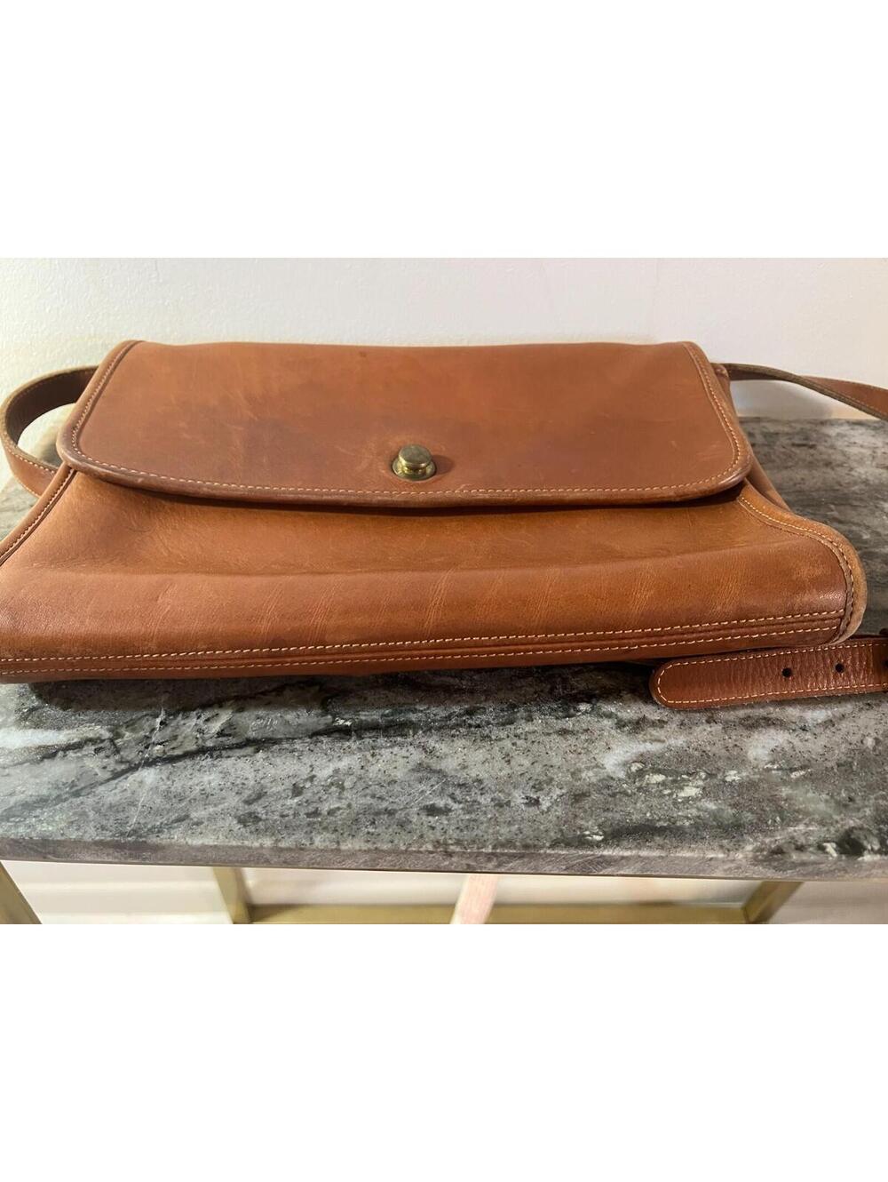 Vtg. Coach Avenue Bag Crossbody British Tan Handbag Leather - Picture 9 of 9